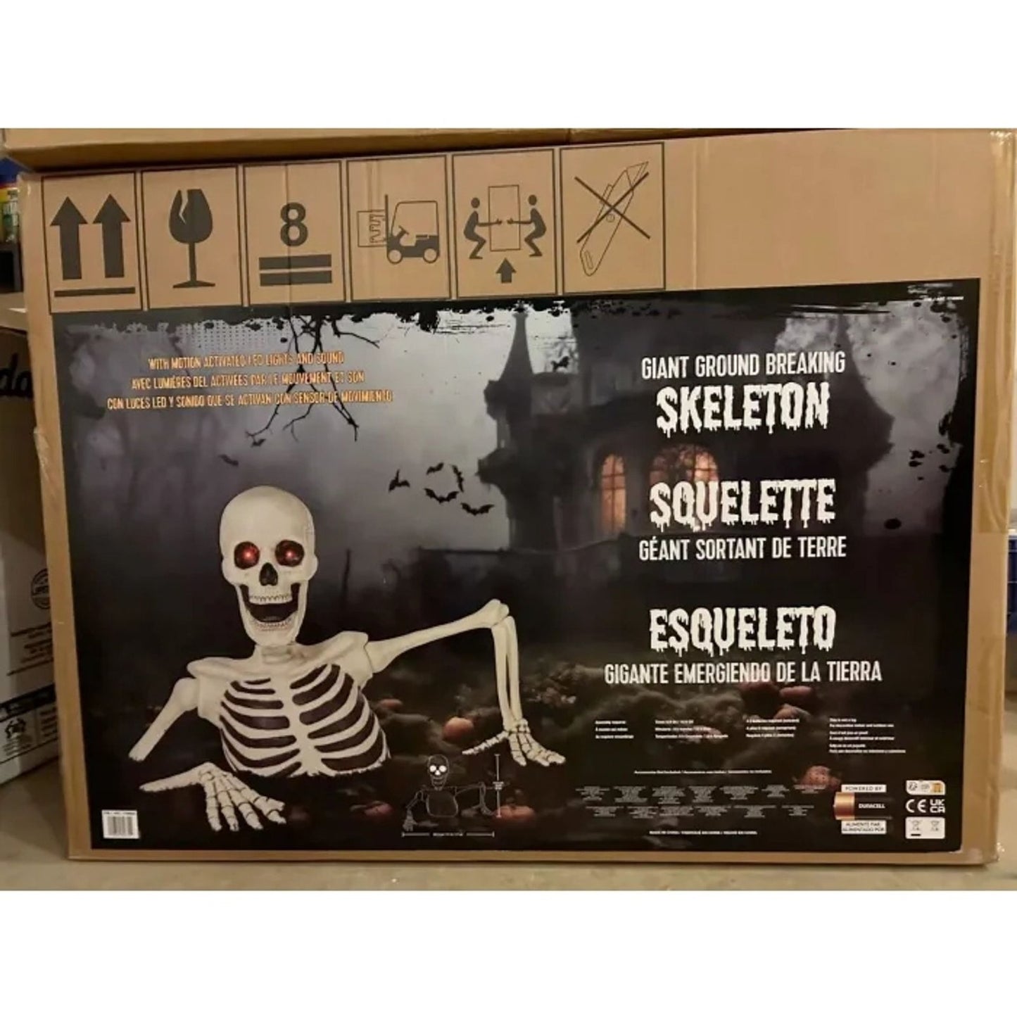 🎃Halloween Pre-sale 50% OFF🔥–Towering Skeleton with LED Eyes & Haunting Sounds👻