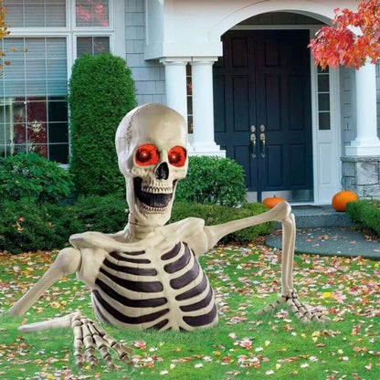 🎃Halloween Pre-sale 50% OFF🔥–Towering Skeleton with LED Eyes & Haunting Sounds👻