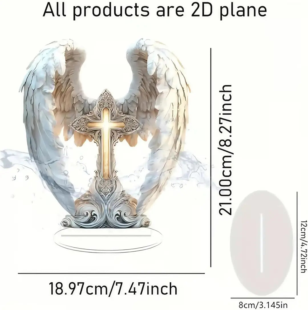 💖Fall Hot Sale 50% OFF⭐Gorgeous Angel Wings Cross Decoration